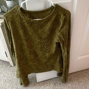 SHEIN Lace Bell Sleeve Top